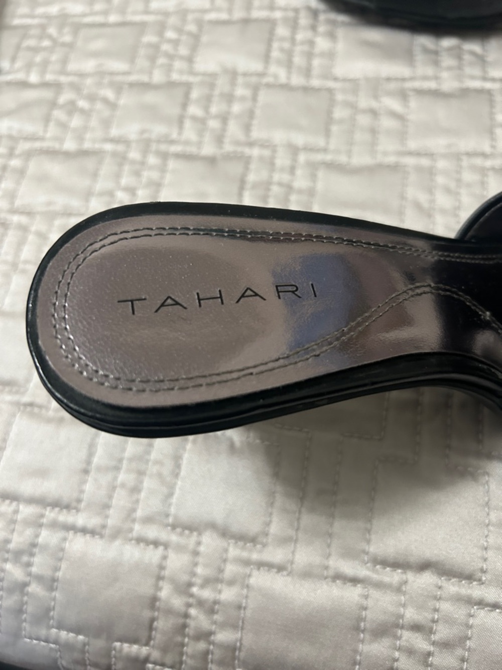 Tahari Black Buckle Slide Mules - Picture 2 of 5